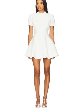 Zephyra Collar Mini Dress in Orchid White